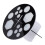 14 Holes Makeup Brush Drying Rack, Detachable, Black/White 14