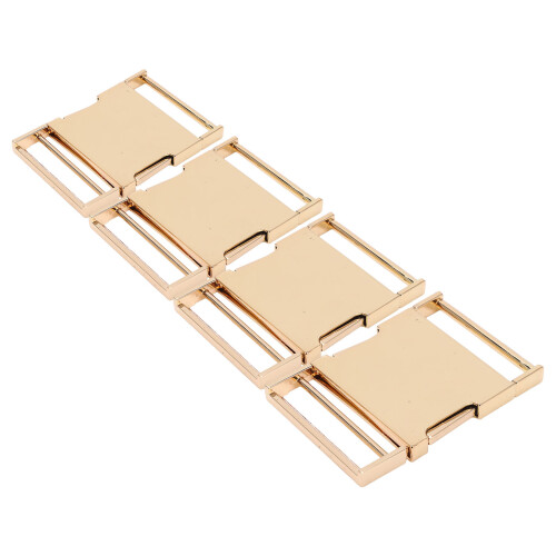 4 Set Alloy Side Release Buckles for Backpack Luggage 4.2x6cm 1