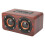 Enceinte rétro Bluetooth 1500 mAh compacte, grain de bois rouge 16