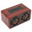Enceinte rétro Bluetooth 1500 mAh compacte, grain de bois rouge 1