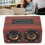Enceinte rétro Bluetooth 1500 mAh compacte, grain de bois rouge 14