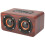 Enceinte rétro Bluetooth 1500 mAh compacte, grain de bois rouge 13