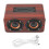 Enceinte rétro Bluetooth 1500 mAh compacte, grain de bois rouge 2