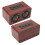 Enceinte rétro Bluetooth 1500 mAh compacte, grain de bois rouge 15