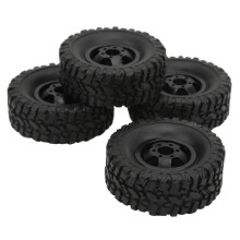 4WD RC Auto Reifen & Aluminiumlegierung Radnabe für C14 B16 1/16, Schwarz