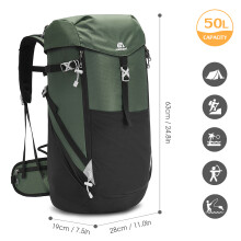 Outdoor 50L Waterproof Running & Hiking Backpack Large Capacity Cycling Daypack