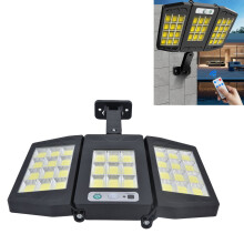 33COB Solar Wall Light with Motion Sensor Remote Waterproof Garden Street Lamp