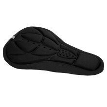 Langleicher Schwarzer Fahrradsattelbezug, weich und atmungsaktiver Schaumstoff, einfach anzubringen, komfortables Design