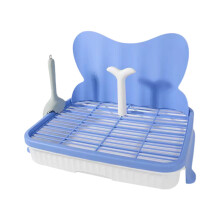 Dog Toilet Training Tray for Puppies and Small Pets, Large Urinal Potty Trainer, Blue Corner Toilet for Dogs and Cats