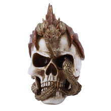 Dragon and Skeleton Resin Vault Miniature Figure - Guardian Skeleton Model, 32mm Scale, Fantasy Tabletop Game Decor