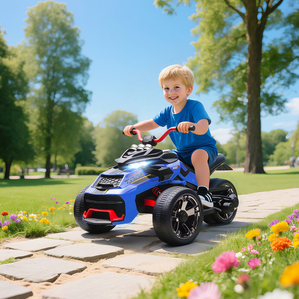 Aiyaplay Blue (Blue) 12V Kids Electric Ride On Car, Battery Powered Ride On Atv