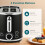 Homcom (Black) HOMCOM 1.7L 3000W Kettle and 2 Slice Toaster with Keep Warm Memory Function 7