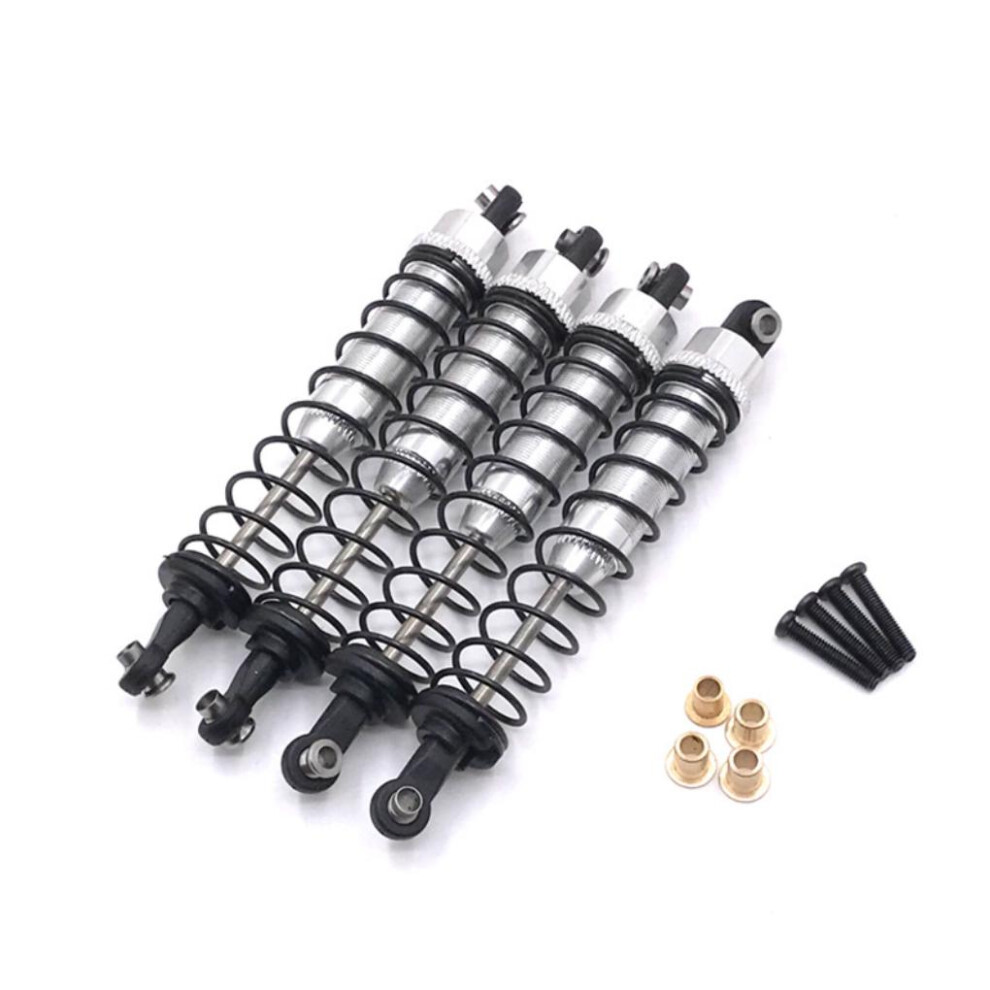 (Silver) RCGOFOLLOW 4pcs Aluminum Alloy Smooth Front Rear Shock Absorber For-image-OPC-PK5BJC7-NEW