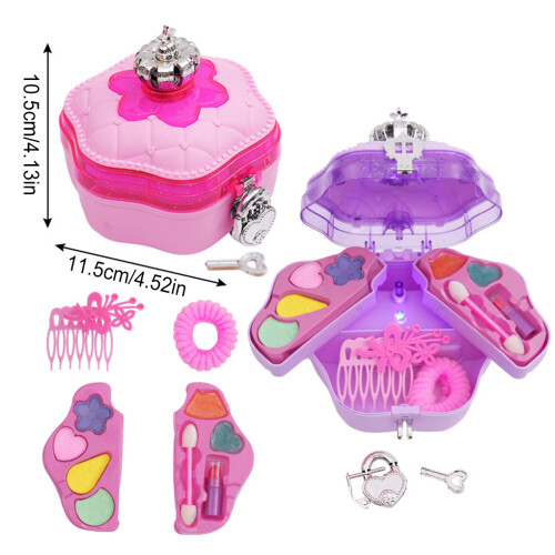 (pink) ABS Made Skin-friendly Odorless Makeup Dolls For Safe Play And 1