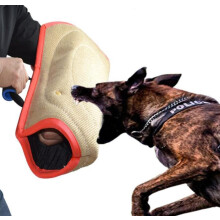 Dog Bite Sleeve Training Arm Protector Twill Hemp Thickened Sleeve for German Shepherds Open Arm Bite Target Training