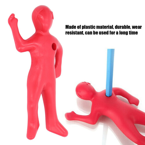 Portapenne a forma di uomo rosso - plastica 7,5x12,5 cm 2