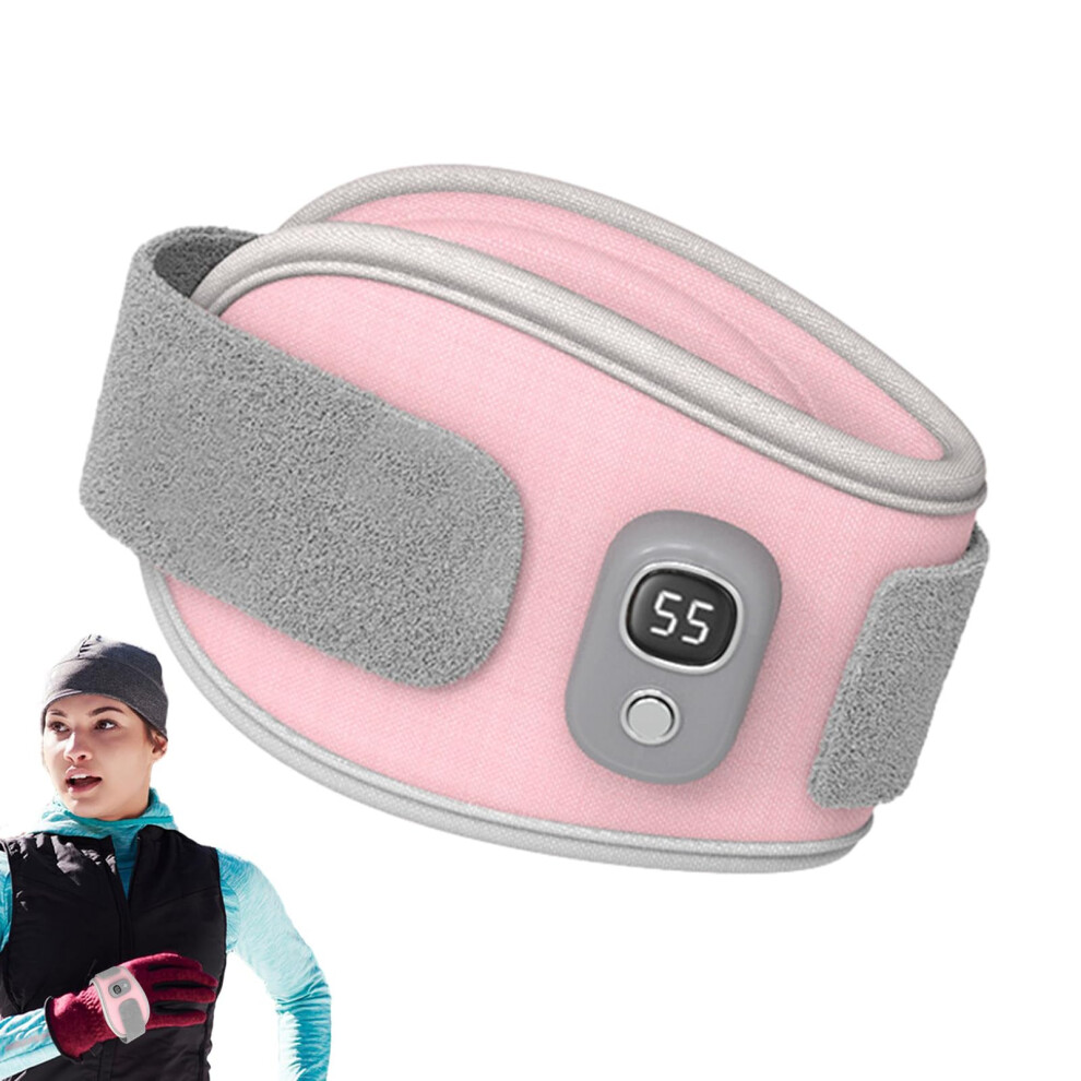 Pink Heated Wrist Brace For Cold Weather - Hands-Free Wrist Warmer With 3 Heat Levels, Ideal For Hiking And Typing
