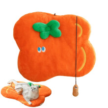 Cat Blanket - Soft Kitten Rug 68 x 55 cm, Washable Cartoon Cat Thermal Pad, Interactive Pet Floor Mat