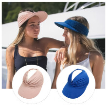 Damentussilke Sonnenvisir Hut 58cm UV-Schutz Outdoor Strand Tennis