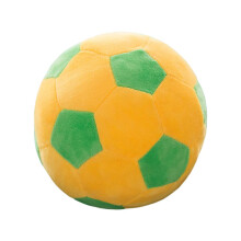 Plush Football Toy 22 cm Fluffy Stuffed Cushion for Kids Room Decoration Soft Durable Yellow Sports Gift