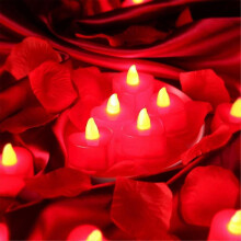 Coffret Nuit Romantique Saint Valentin pour Elle 24 Bougies LED Romantiques Sans Flamme avec 2000 Pi