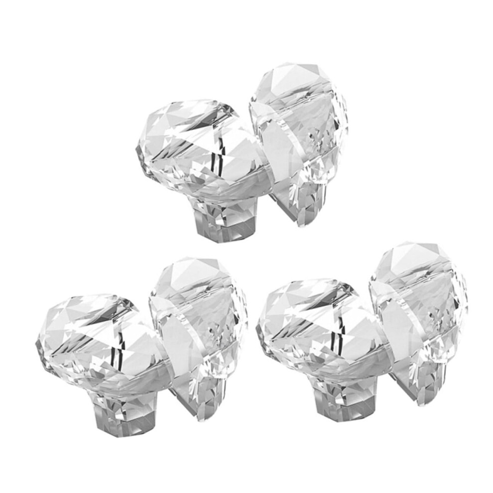 3 Pack Heart-Shaped Toilet Button Press Multifunctional Flush Tool and Lid Lifter Transparent for Bathroom and Toilets