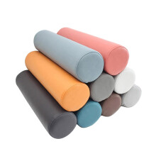 Waterproof Round Neck Pillow for Sofa and Armrest - Cylinder Yoga Neck Roll, 10 x 40 cm, Dark Grey for Head, Neck, Lumbar Support