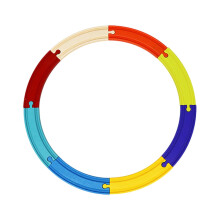 8X Wooden Train Track Set, Curved Track Extensions, Learning Toy for Preschool, 43cm Wooden Railway Accessories