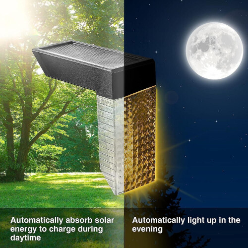 Solar Decking Lights Outdoor Waterproof, Warm White/colour Changing Solar Step Lights, Mounting Type 1