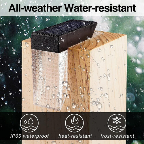Solar Decking Lights Outdoor Waterproof, Warm White/colour Changing Solar Step Lights, Mounting Type 2