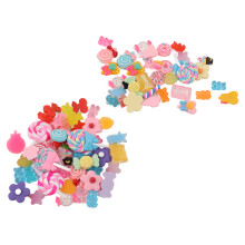 Decoración de slime de resina 80 piezas ABS colores brillantes ligeros y duraderos para proyectos de bricolaje