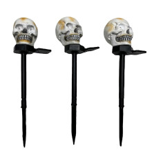 Kreativer Halloween-Geisterkopf mit leuchtendem Totenkopf, gruselige Dekoration, Solar-Totenkopf mit