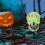 Creative Halloween ghost head light up skull scary decoration Solar skull light up 5