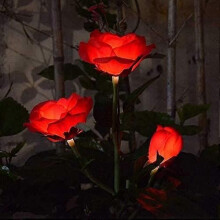 2 Pack Solar Lichter für Outdoor Dekorative Rose/Lilie Solar Lichter Garten Led Solar Lampen Wasserdicht