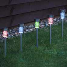 10 x Solar-Gartenstecker mit Farbwechsel, wiederaufladbare LED-Solarleuchten, wasserdicht für den Außenbereich