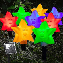 Solarleuchten für den Garten im Freien, 8er-Set Sternlichter, Gartendekoration, wasserdichte Gartenornamente
