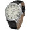 Fully Automatic Mechanical Men's Watch with PU Leather Strap - Winner (White Dial, Black Numbers, Black Strap) 1