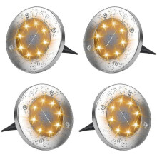 Pcs Outdoor Solar Powered Garten Licht Mit Warm Weiß Led Solar Boden Licht Im Freien Für Pfad Garten