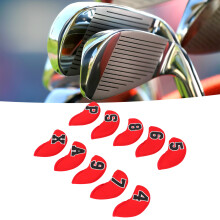 10 Stück Rote Neopren Golf Eisenkopfbezüge Set zum Schutz der Schläger