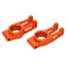 2 Stück Aluminium Hinterradnabenhalterung für RC-Autos 53x22x16mm Orange