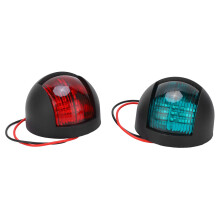 2 Stück Marine Yacht Signallicht 12-24V 3W LED Rot & Grün, IP66