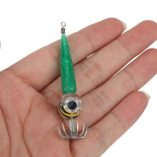 Tiefseegrüne Fischlockrücklicht mit Haken – Niedrigenergie-LED, 19 g