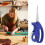 Scissors and Integrated Clear Tape Dispenser, 2-in-1 Sharp Cutter with Adhesive Roll for Multi-Purpose Use 2
