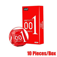 (Red) 10pcs/box Latex Ultra Thin Condoms Large Particle Long Lasting Men Products