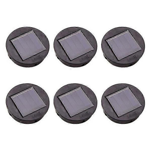 6-pack Smart Garden Solar Powered Replacement Round LED Light Boxes Solar Battery Box
