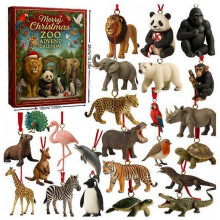 2025 Calendar Zoo Happy Christmas Blind Box Christmas Tree Decoration Acrylic Pendant