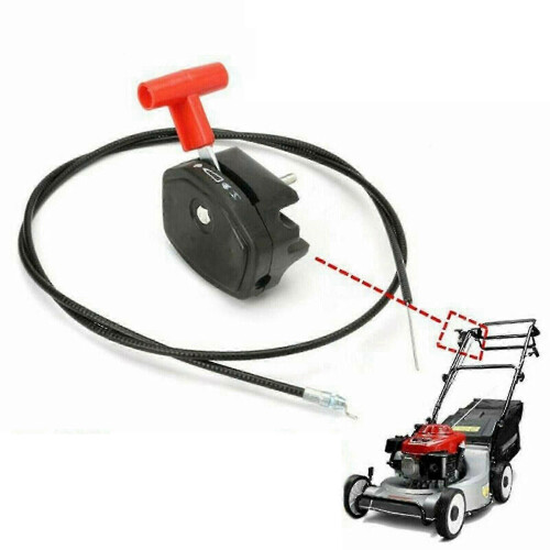 Universal Lawn Mower Throttle Control Lever, Adjustable Handle Switch with Durable Cable for Most Models