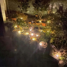 4 Stück Solar-Bodenleuchten 17LED Warmweiß IP68 Wasserdicht 13cm