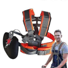Profi Doppel Schultergurt Tragegurt für Motorsense Freischneider STIHL Trimmer