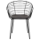 Beliani Set of 2 Dining Chairs HOBACK Metal Black 6